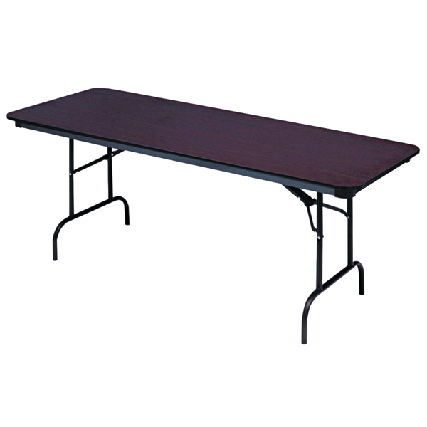 Iceberg Premium Wood Laminate Folding Table, Rectangular, 72""W x 30""D, Mahogany/ Brown -  55224