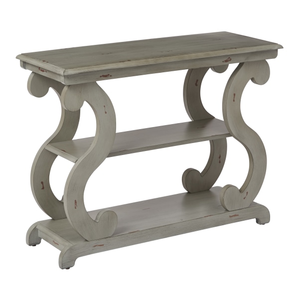 Office Star Ashland Console Table, 28-1/4H x 36-1/4W x 14-1/4D, Antique Gray