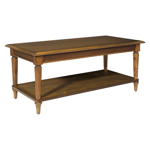 Office Star Bandon Cocktail Table, 16-13/16H x 40-1/2W x 20-1/8D, Ginger Brown