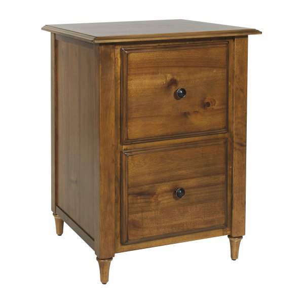 Office Star Bandon 21D Vertical 2-Drawer File Cabinet, Ginger Brown