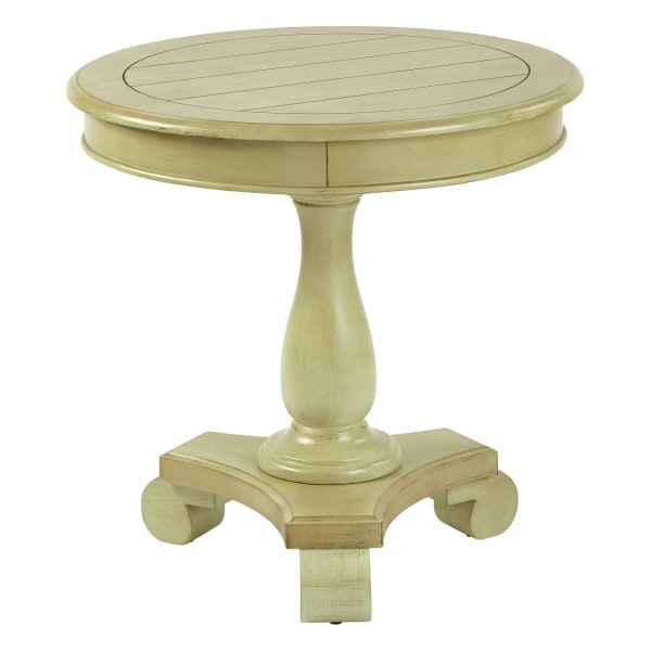 Office Star 425 Series Avalon Round Accent Table, 26-1/2H x 26W x 26D, Antique Celedon - BP-AVLAT-YM20 - Furniture Add farmhouse chic to your space courtesy of the O sku BP-AVLAT-YM20