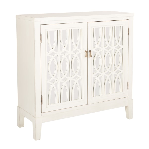 Office Star Vienna Console, 36H x 36-3/4W x 14D, Antique Beige
