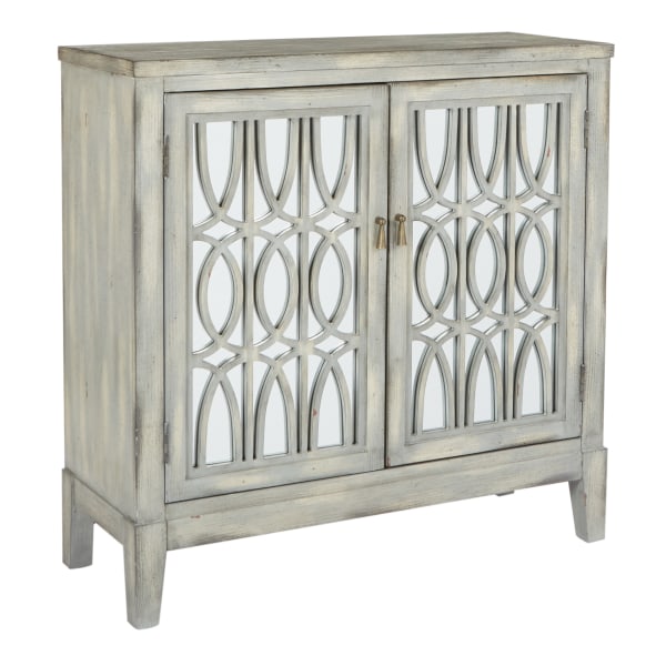Office Star Vienna Console, 36H x 36-3/4W x 14D, Antique Silverstone - BP-VIENCSL-YM77 - Furniture Keep your space organized with help from the Offic sku BP-VIENCSL-YM77