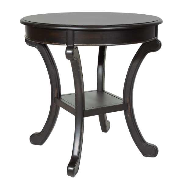 Office Star 425 Series Vermont Accent Table, 26-1/8H x 26W x 26D, Black