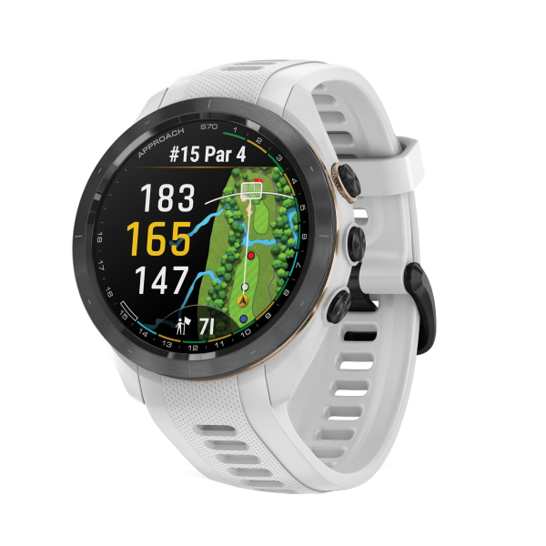 Garmin Approach S70 Golf Smartwatch With 42 mm Case And Ceramic Bezel WhiteBlack