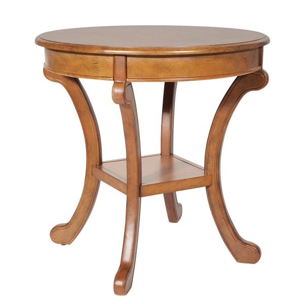Office Star 425 Series Vermont Accent Table, 26-1/8H x 26W x 26D, Java