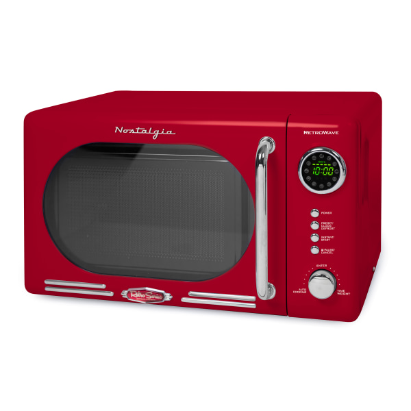Nostalgia NRMO7RD6A Retro Microwave, 0.7 Cu. Ft., Red