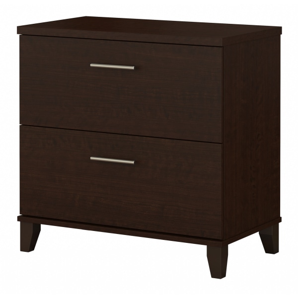 Bush Furniture Somerset 2-Drawer Lateral File Cabinet, Mocha Cherry, Standard Delivery -  Bush Business Furniture, WC81880