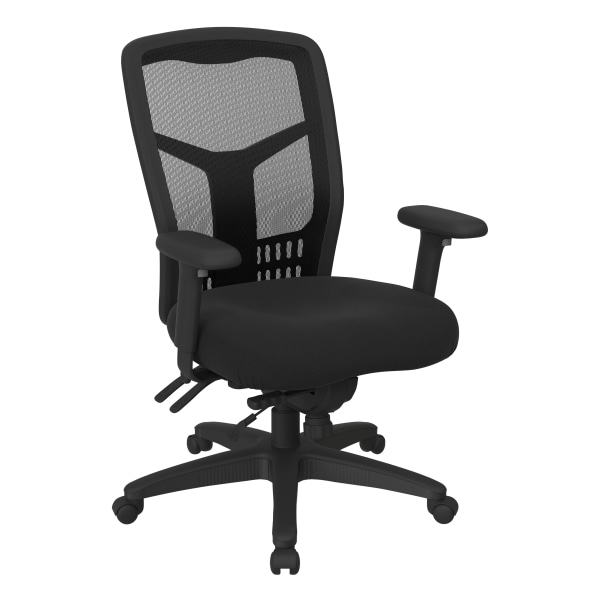 Office Star ProGrid Mesh High-Back Managers Chair, Black