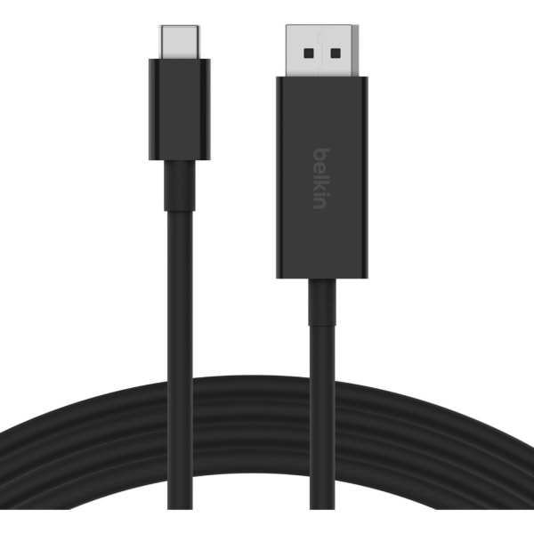 Belkin CONNECT Adapter cable 24 pin USBC M to DisplayPort M DisplayPort 14 66 ft 4K support 8K support black Belkin CONNECT Adapter cable 24 pin USBC M to DisplayPort M DisplayPort 14 66 ft 4K support 8K support black