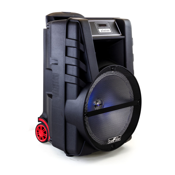 BeFree Sound 12"" Bluetooth Rechargeable Portable PA Party Speaker With Reactive LED Lights -  995112792M