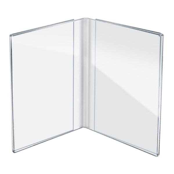 Azar Displays Acrylic Dual Photo Frames, 7”H x 5”W x 1/4”D, Clear, Pack Of 10 Frames