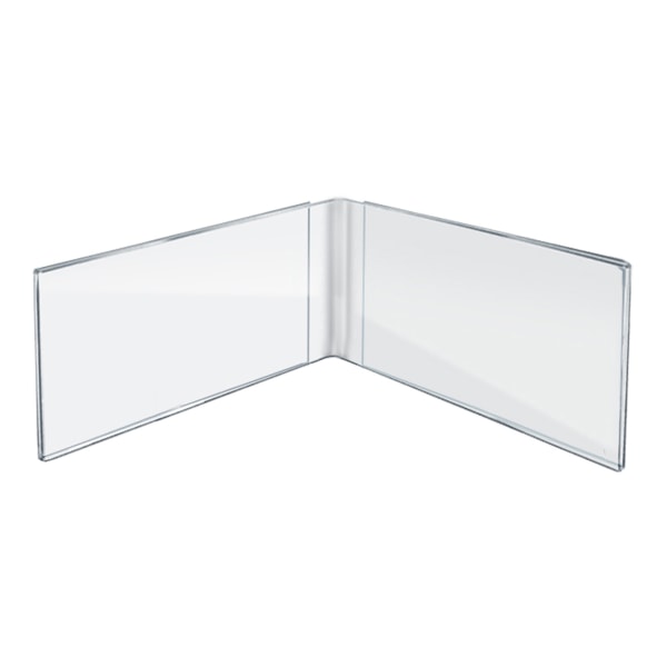 Azar Displays Acrylic Dual Photo Frames, 5”H x 7”W x 1/4”D, Clear, Pack Of 10 Frames