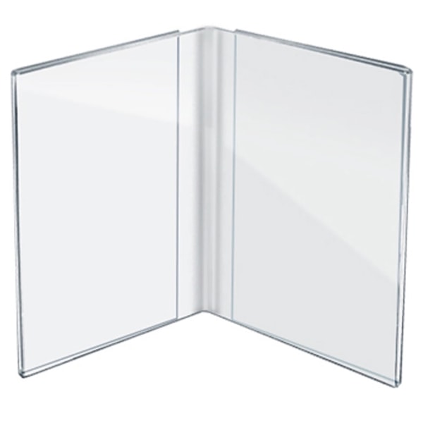 Azar Displays Acrylic Dual Photo Frames, 6”H x 4”W x 1/4”D, Clear, Pack Of 10 Frames