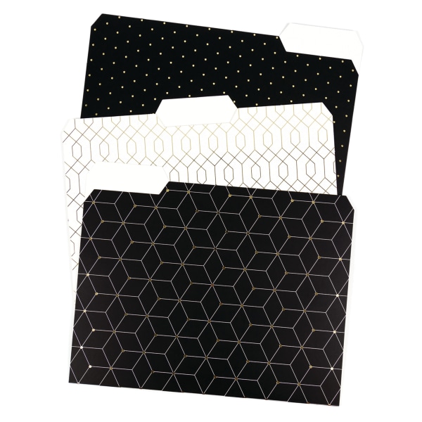 U Brands Fashion File Folders, Letter Size, 8-1/2 x 11, Modern + Classic, Pack Of 24 Folders - 4150U01-12 - Office Supplies File in style with U Brands Fashion Print File Fol sku 4150U01-12