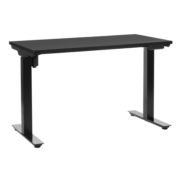 Office Star™ Pro Line II Prado 2-Stage 1-Motor Height-Adjustable Table, 48"" x 47-3/4"", Black -  PRD2448HAT-BK