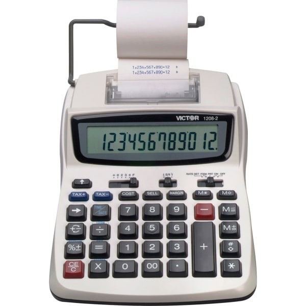 �  Compact Commercial Printing Calculator - Victor 1208-2