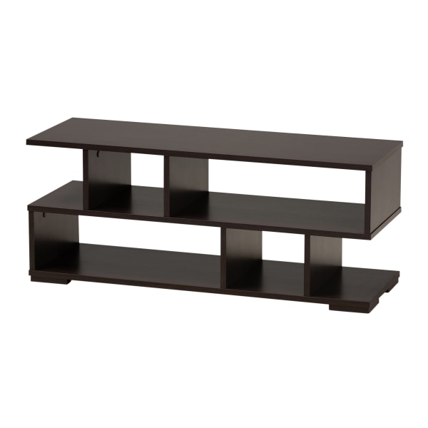 Baxton Studio Modern TV Stand, 14-5/8""H x 35-7/16""W x 11-13/16""D, Dark Brown -  2721-9851