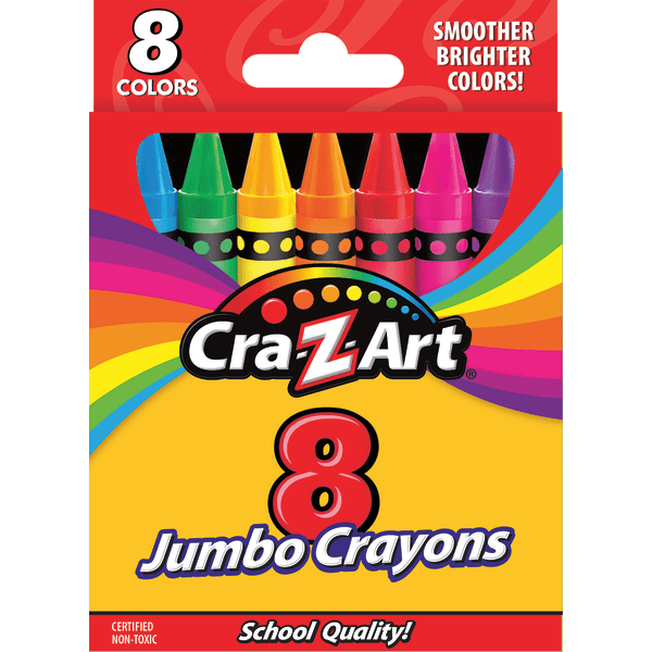 UPC 884920102033 product image for Cra-Z-Art Jumbo Washable Crayons, Assorted Colors, Pack Of 8 Crayons | upcitemdb.com