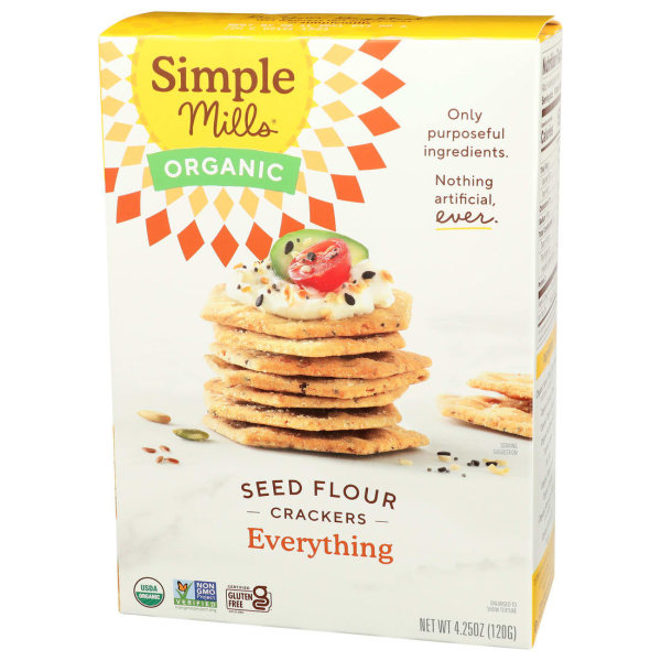 Seed Flour Crackers, Everything, 4.25 Oz, Total Qty 6
