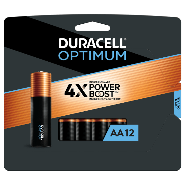 Photos - Battery Duracell ® Optimum AA Alkaline , Pack Of 12 