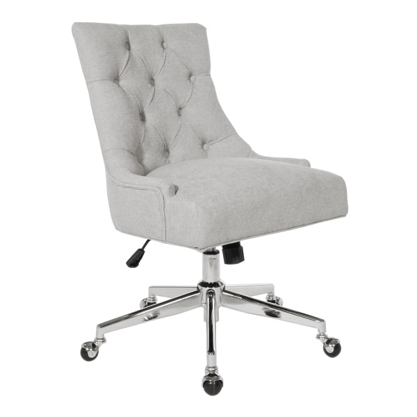 Office Star Amelia Office Chair, Fog/Chrome