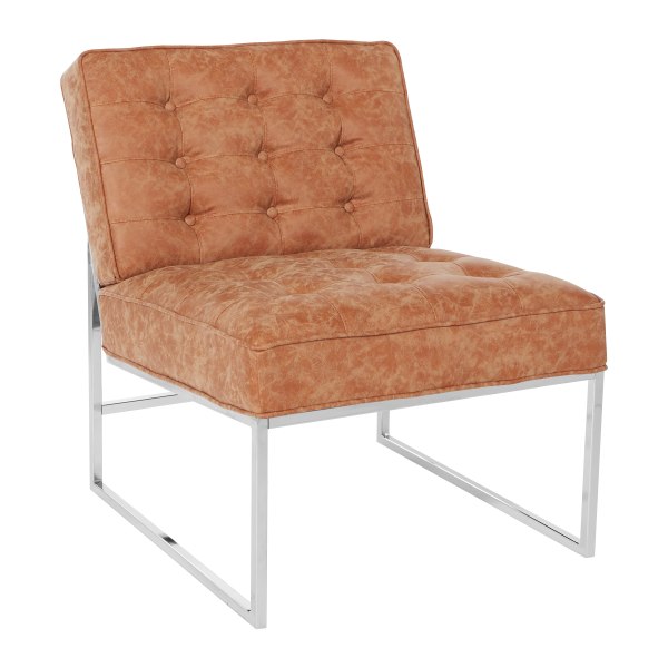 Office Star Anthony Wide Chair, Sand/Chrome