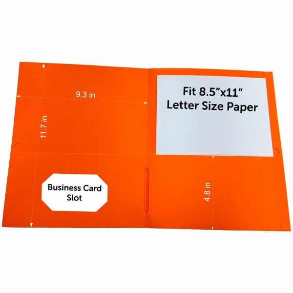 Photos - File Folder / Lever Arch File Sparco Leatherette Portfolio, 8-1/2" x 11", 2 Pocket, Orange, Box of 25 78551 