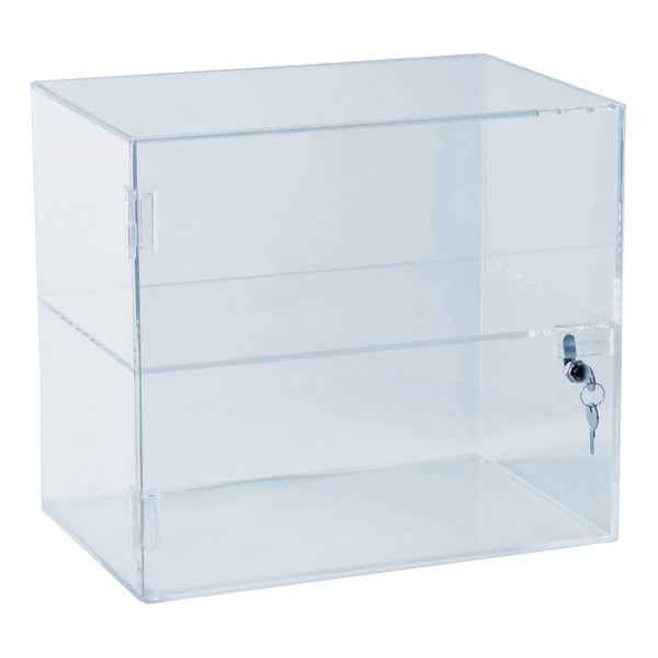 Azar Displays Lockbox Countertop Display Case, 12-1/4"H x 14"W x 9"D, Clear