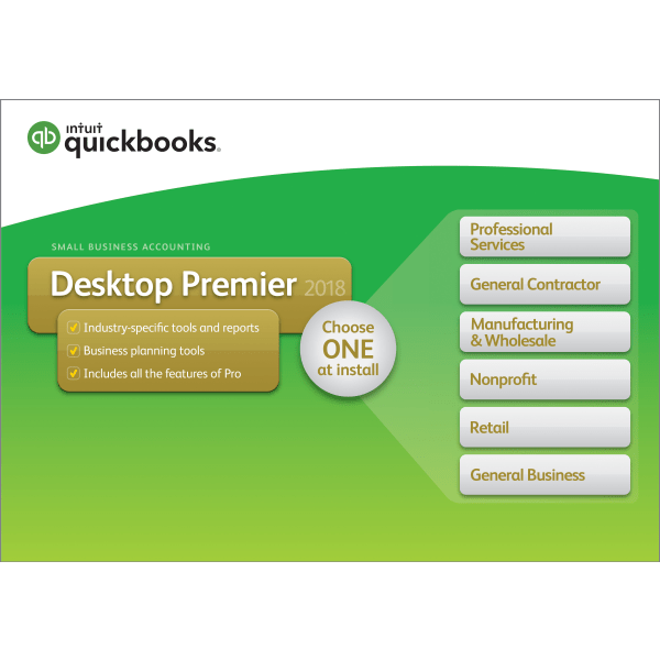 Intuit® QuickBooks® Desktop Premier 2018, Disc/Download