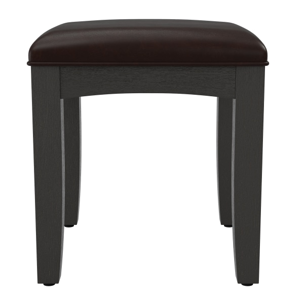 Office Star Farmhouse Basics Vanity Bench, Rustic Black - BP-4200-06B - Furniture Get the farmhouse look when you decorate your home sku BP-4200-06B