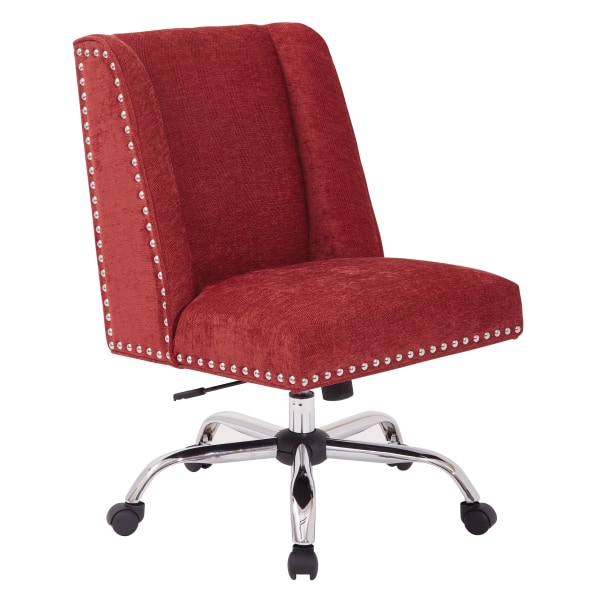 Office Star Alyson Fabric Mid-Back Managers Chair, Berry