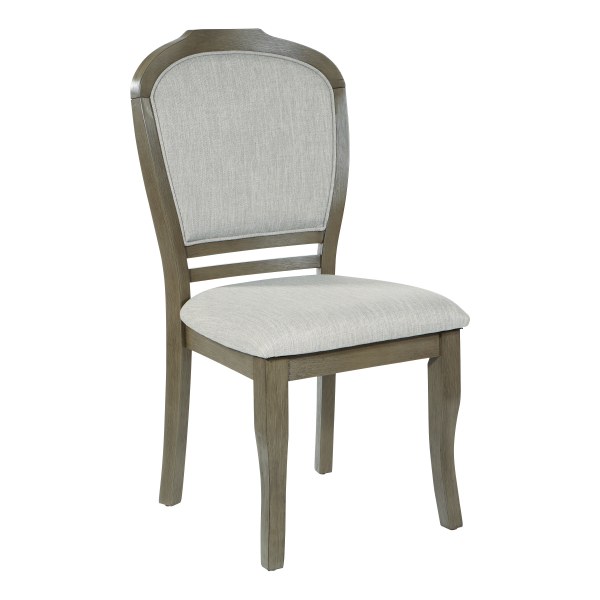 Office Star Lucena Dining Chairs, Antique Gray, Set Of 2 Chairs