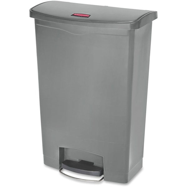 Rubbermaid Commercial Slim Jim Step-On Container - Step-on Opening - Hinged Lid - 24 gal Capacity - Pedal Control, Easy to Clean, Wheels - 32.5"" Heigh -  RCP1883606