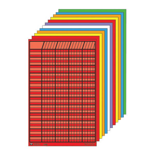Creative Shapes Etc. Small Incentive Charts, 14" x 22", Assorted Colors, Pre-K - Grade 8, Pack Of 12