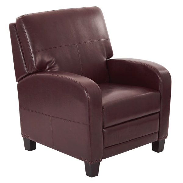 Office Star Wellington Recliner, Cocoa/Dark Espresso