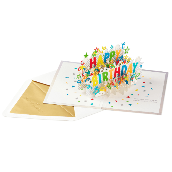 Hallmark Paper Wonder Card, 7-1/4" x 5", Rainbow Stripes And Stars