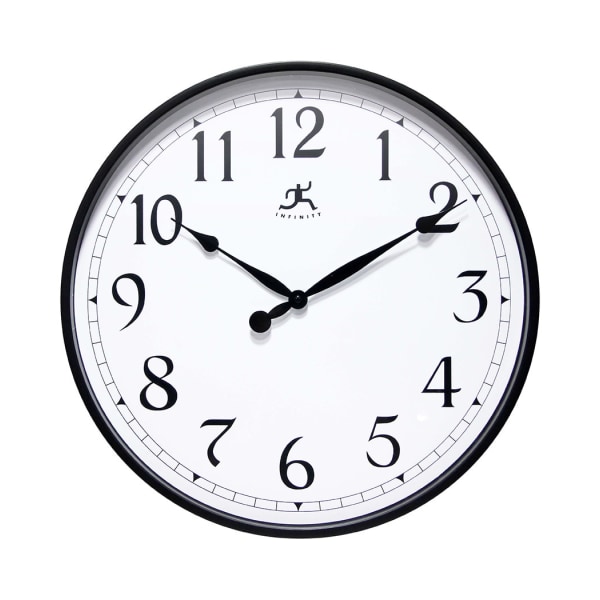 Infinity Instruments Wall Clock, Plastic, 18" (20016BK-1567)