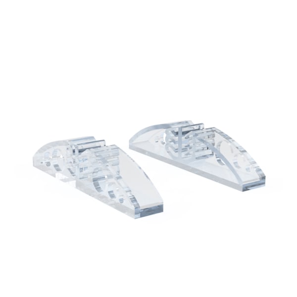 Azar Displays Acrylic Horizontal/Vertical Dual-Stands, 13/16"H x 5/8"W x 3-1/2"D, Clear, Pack Of 10 Dual-Stands