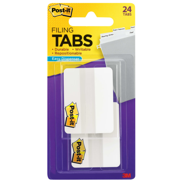 Photos - Self-Stick Notes Post-it Durable Tabs, 2 in. x 1.5 in., Pack Of 24 Tabs, White 