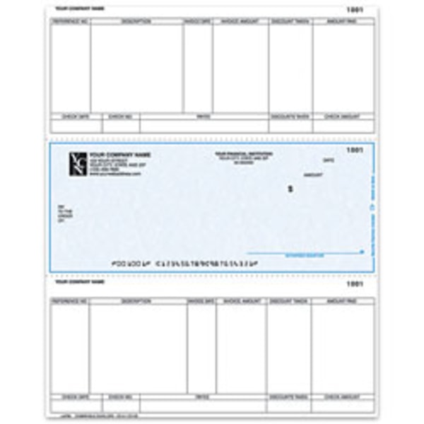 Custom Laser Accounts Payable Checks For Sage 50 U.S., 8-1/2"" x 11"", 2-Part, Box of 250 -  Harland Clarke, L2-AP98J