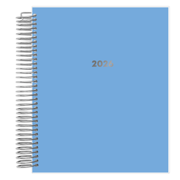 2026 Blue Sky LiveWell™ Daily/Monthly Planner, 7" x 9", Solid Blue, January To December, 152740