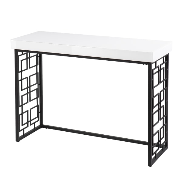 SEI Furniture Mavden Contemporary Console Table, 30""H x 42""W x 16-1/4""D, Black/White -  CM1104203