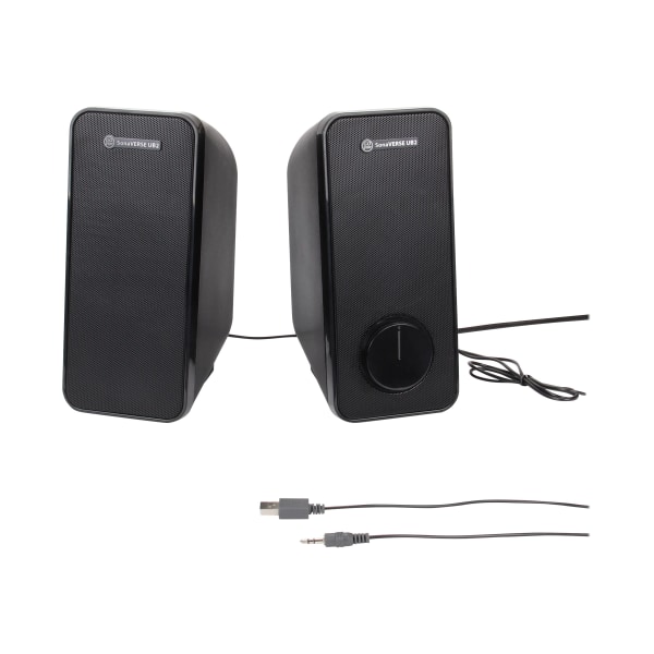 GoGroove SonaVERSE UB2 Computer Speaker System, Black (GGSVUB2100BOWS) | Quill