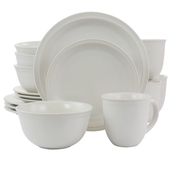 UPC 085081504463 product image for Gibson Home 16-Piece Siam Stoneware Dinnerware Set, White | upcitemdb.com