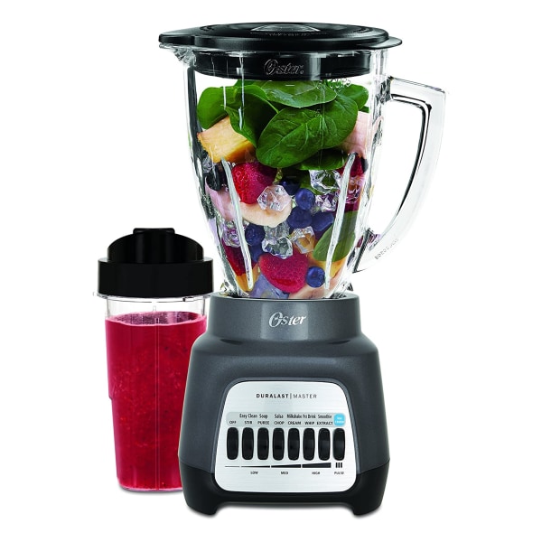 UPC 034264490116 product image for Oster Master Series Blender Plus Blend-N-Go Cup With Glass Jar, Metallic Gray | upcitemdb.com