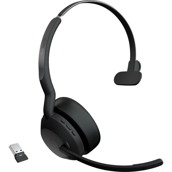 Jabra Evolve2 55 Headset - Mono - Wireless - Bluetooth - 98.4 ft - 20 Hz to 20 kHz - On-ear - Monaural - 2559988999901