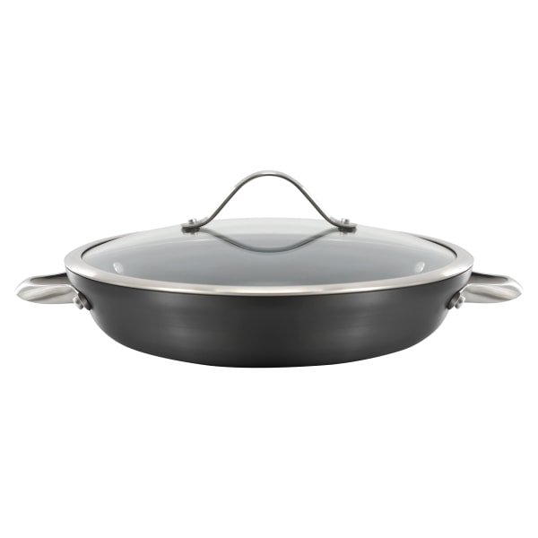 Calphalon Signature Hard-Anodized Nonstick Everyday Pan With Cover, 12", Black
