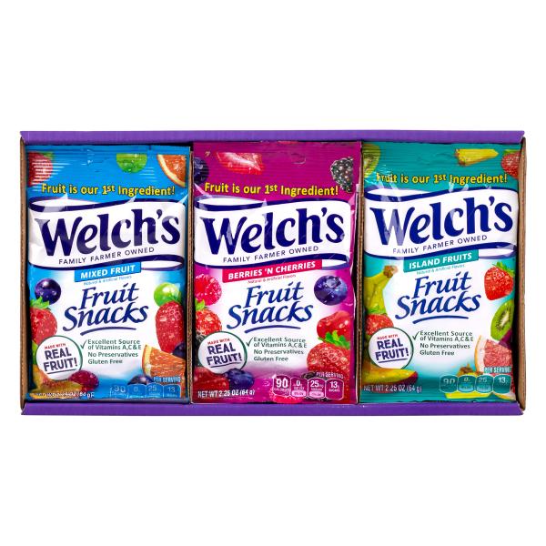 UPC 034856282013 product image for Welch's Fruit Snacks Variety Pack, 2.25 Oz, Pack Of 20 Pouches | upcitemdb.com