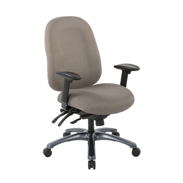 Office Star Multi-Function High-Back Fabric Task Chair, Gold Dust